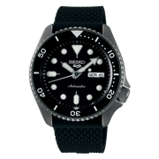 Seiko 5 Sport SRPD65K2 Suits Automatic Black Dial Black Rubber Men's Watch - mzwatcheslk srilanka